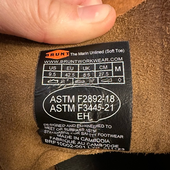 Brunt Marin Unlined Soft Moc Toe work boot men’s 9.5 lightly used - Picture 5 of 6